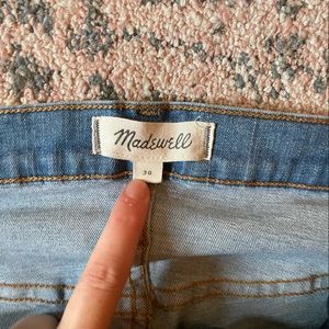 Madewell distressed maternity jeans